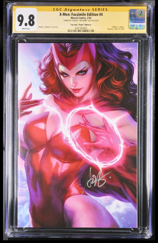 X-MEN FACSIMILE EDITION #4 - ARTGERM VIRGIN FAN EXPO EDITION A SIGNED CGC 9.8