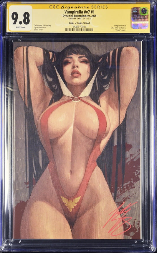 VAMPIRELLA #1 - ICKPOT VIRGIN VARIANT COVER A C2E2 EXCLUSIVE SIGNED CGC 9.8