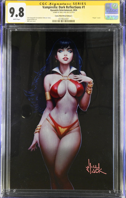 VAMPIRELLA DARK REFLECTIONS #1 - WILL JACK METAL VARIANT SIGNED CGC 9.8
