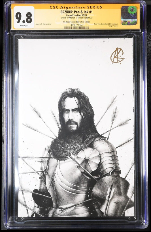 BRZRKR PEN & INK #1 - ANDREW CURREY VIRGIN NYCC 2023 EXCLUSIVE SIGNED CGC 9.8