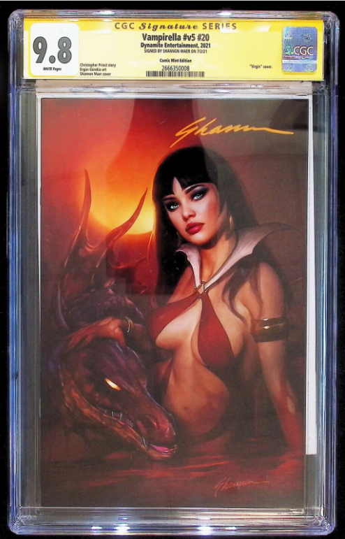 VAMPIRELLA #20 - SHANNON MAER VIRGIN VARIANT EXCLUSIVE SIGNED CGC 9.8