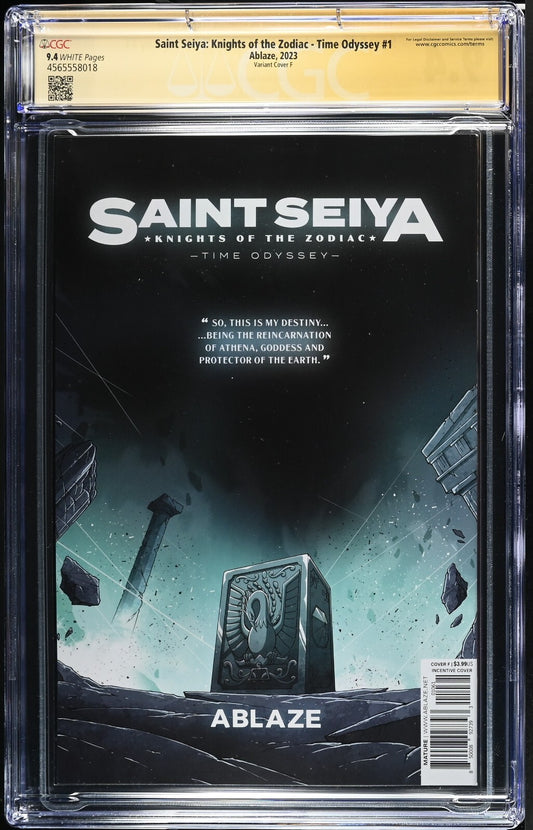 SAINT SEIYA KNIGHT OF THE ZODIAC #1 LEIRIX LI VIRGIN VARIANT SIGNED CGC 9.4