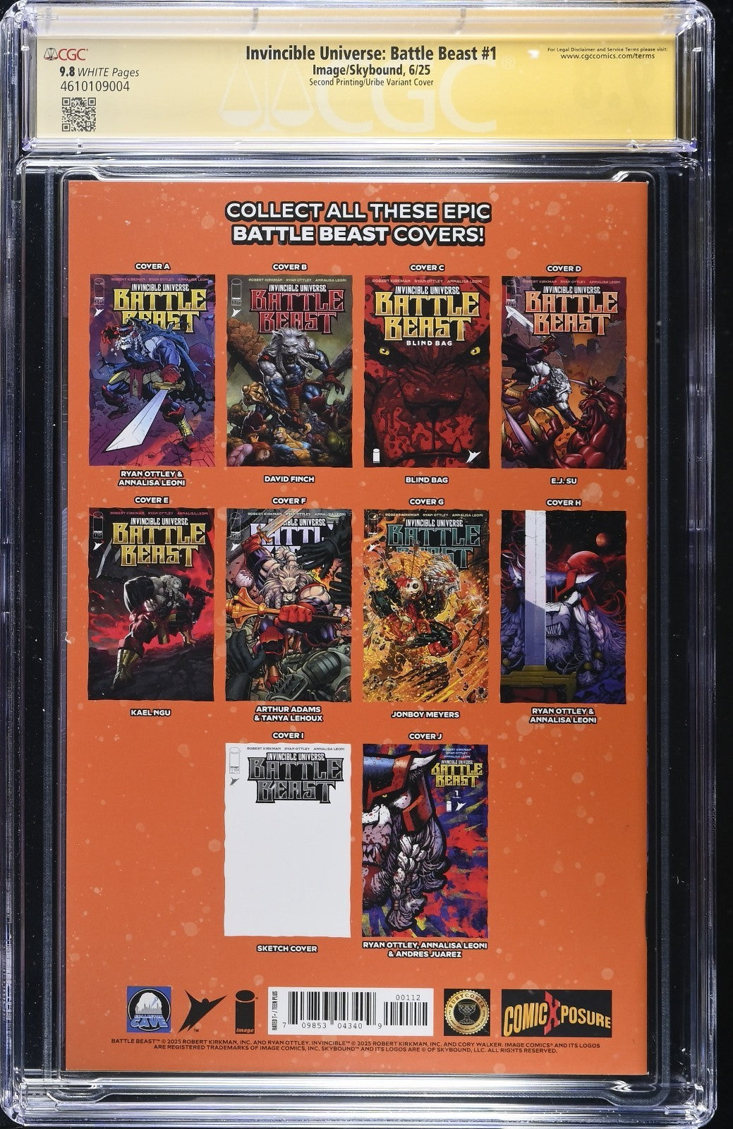 INVINCIBLE UNIVERSE BATTLE BEAST #1 - JONATHAN URIBE SKETCH SIGNED