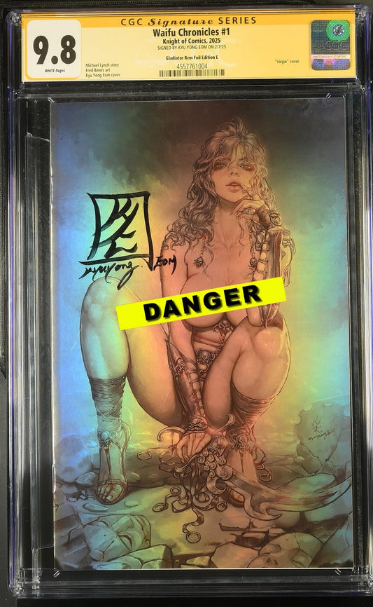 WAIFU CHRONICLES #1 - KYUYONG EOM GLADIATOR FOIL EDITION E SIGNED CGC 9.8