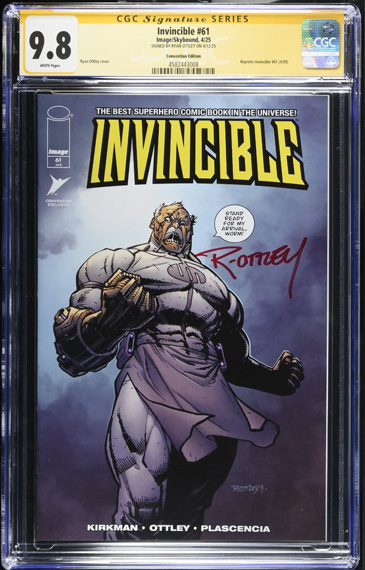 INVINCIBLE #61 - RYAN OTTLEY TRADE VARIANT C2E2 EXCLUSIVE  SIGNED CGC 9.8