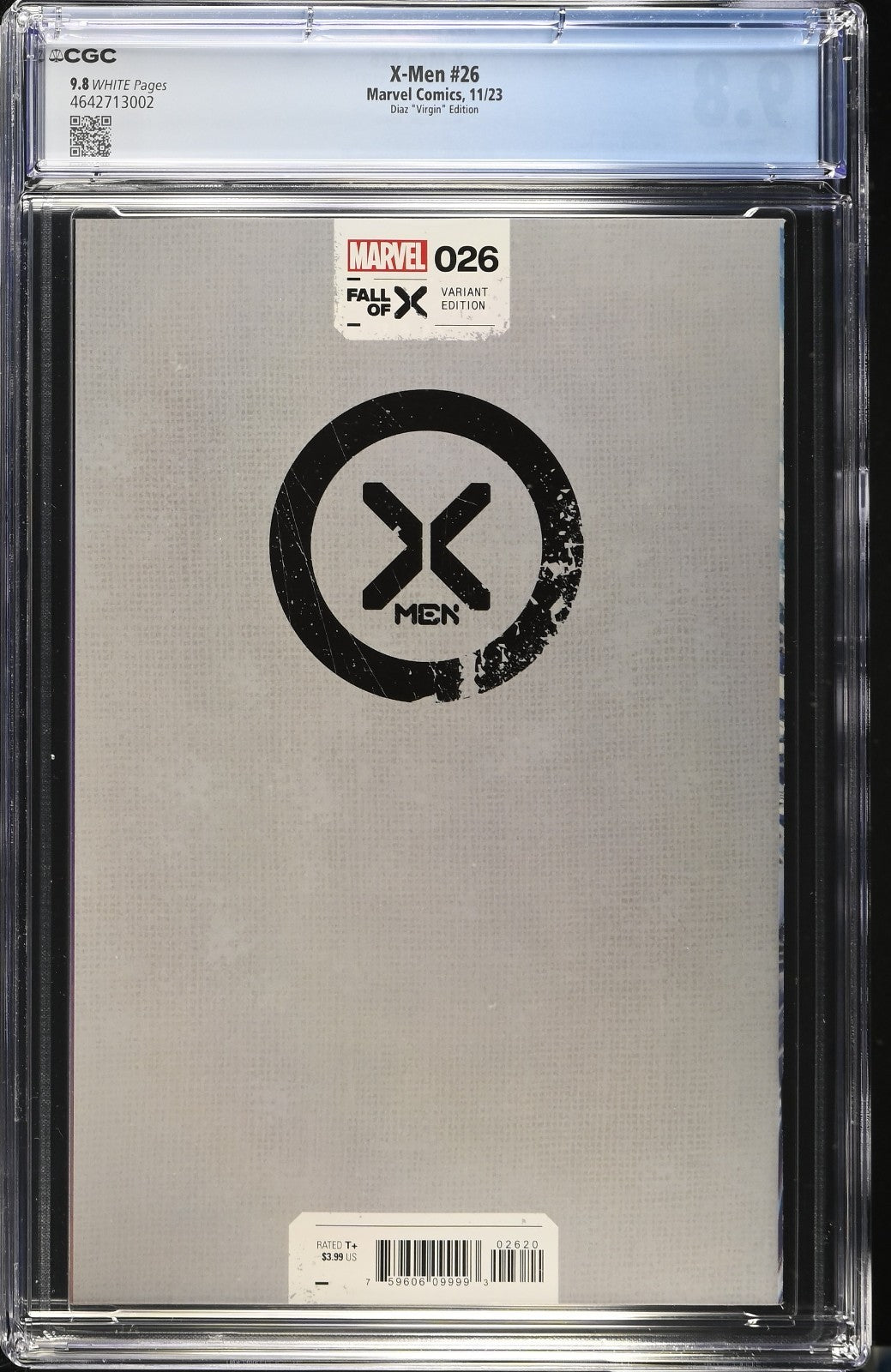 X-MEN #26 - ARIEL DIAZ VIRGIN VARIANT MARVEL COMICS 2023 CGC 9.8