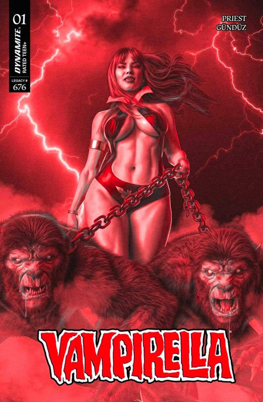 VAMPIRELLA #1 - MARK SPEARS FIERY RED TRADE VARIANT RATIO 1:10 INCENTIVE NM+