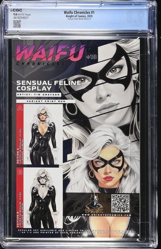 WAIFU CHRONICLES #1 - TIM GRAYSON SENSUAL FELINE METAL EDITION A CGC 9.8