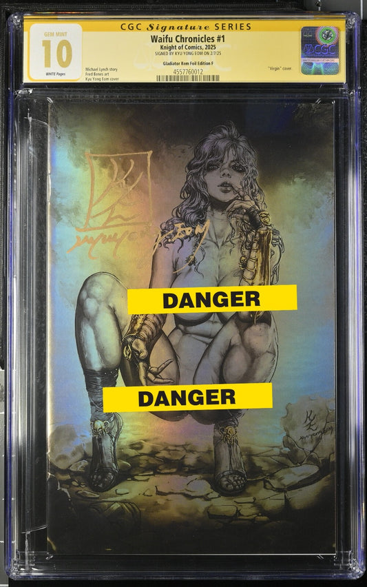 WAIFU CHRONICLES #1 KYUYONG EOM GLADIATOR FOIL EDITION F SIGNED CGC 10