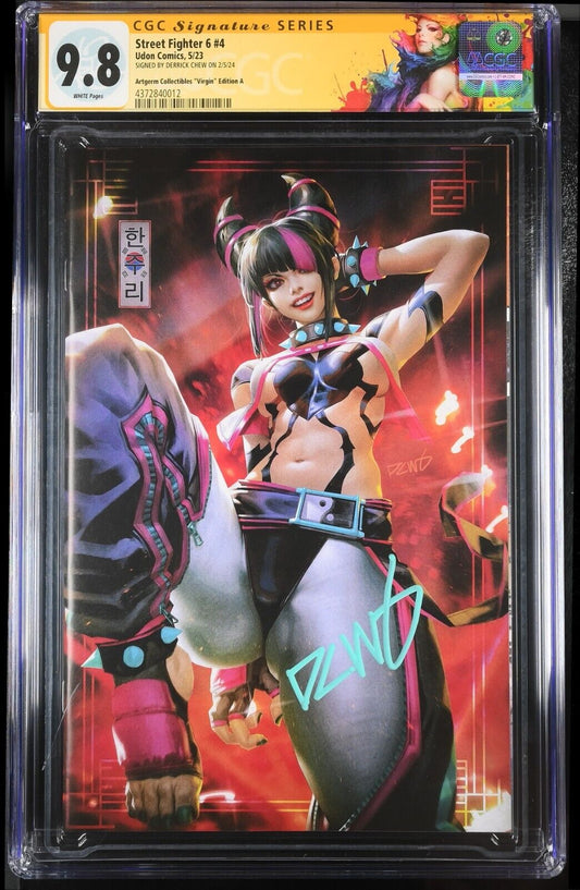 STREET FIGHTER 6 #4 - DERRICK CHEW VIRGIN VARIANT +COA LTD 400 SIGNED CGC 9.8