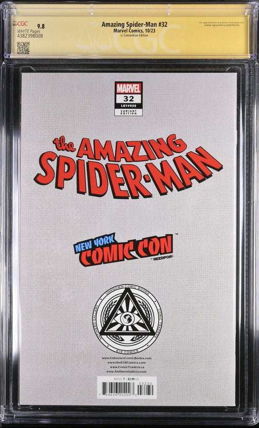 AMAZING SPIDER-MAN #32 - LEIRIX LI FOIL CONVENTION EDITION NYCC SIGNED CGC 9.8