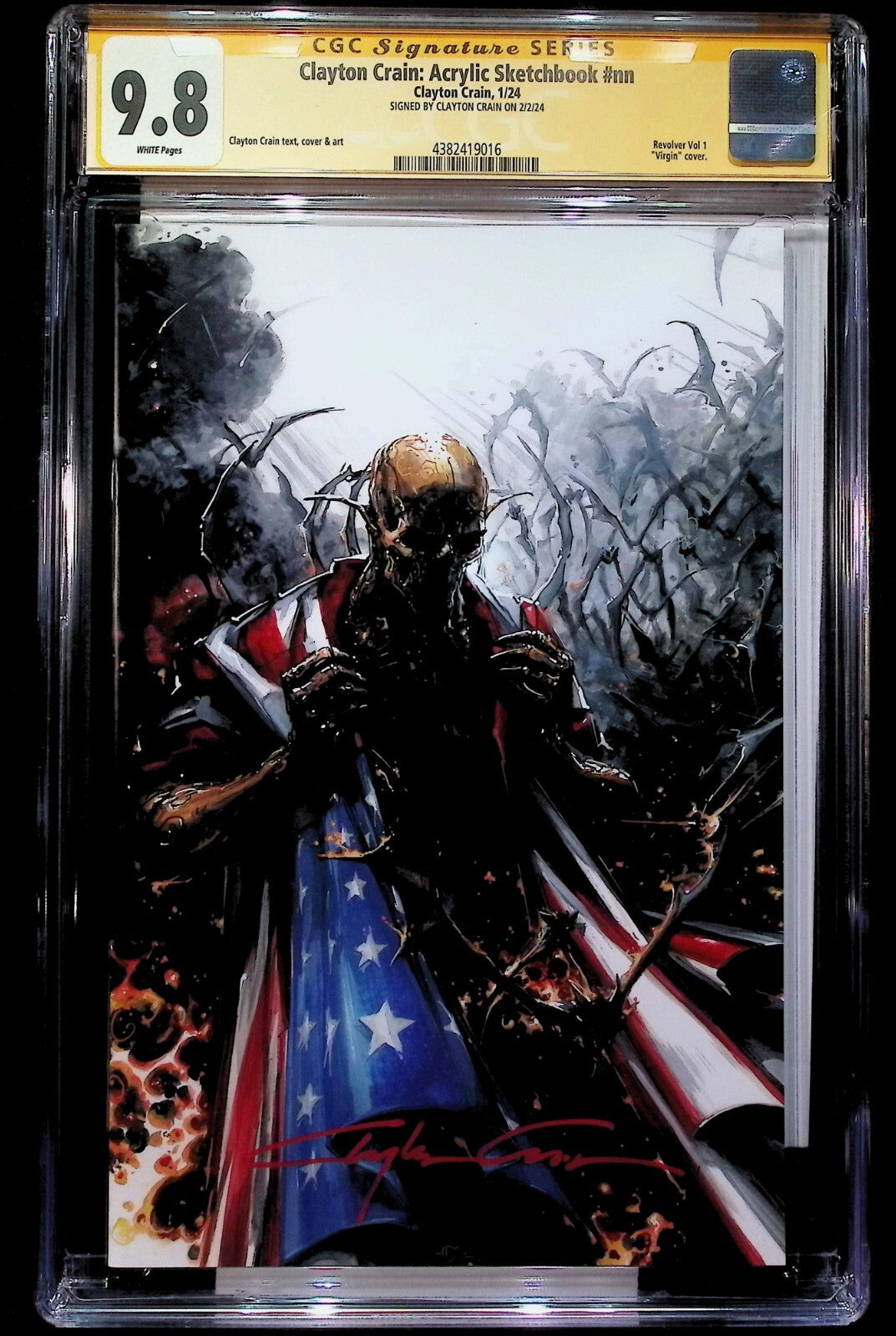 CLAYTON CRAIN : ACRYLIC SKETCHBOOK #1 - MEGACON 2024 + COA +LABEL SIGNED CGC 9.8