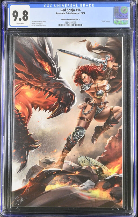 RED SONJA #16 - KATYA SINYUKHINA VIRGIN VARIANT EXCLUSIVE COVER A CGC 9.8