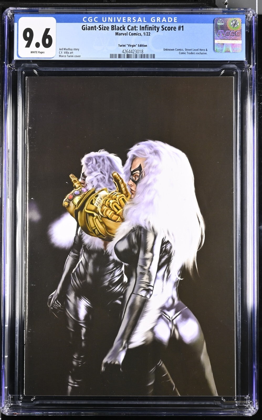 GIANT-SIZE BLACK CAT INFINITY SCORE #1 - MARCO TURINI VIRGIN VARIANT CGC 9.6