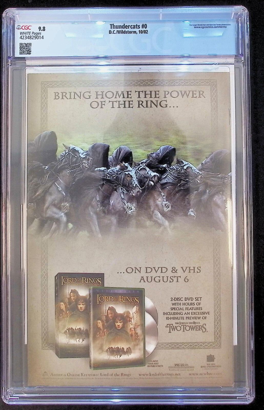 THUNDERCATS #0 - J. SCOTT CAMPBELL TRADE VARIANT 2002 CGC 9.8