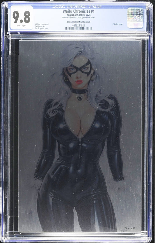 WAIFU CHRONICLES #1 - TIM GRAYSON SENSUAL FELINE METAL EDITION A CGC 9.8
