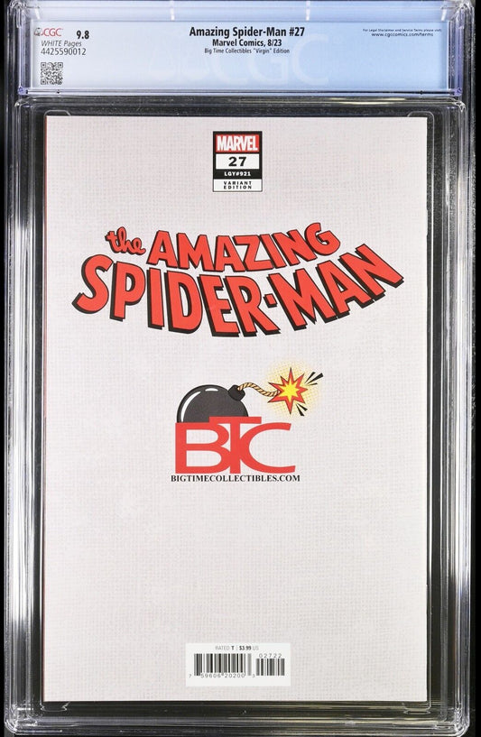 AMAZING SPIDERMAN #27 - ARIEL DIAZ VIRGIN VARIANT MARVEL COMICS 2023 CGC 9.8