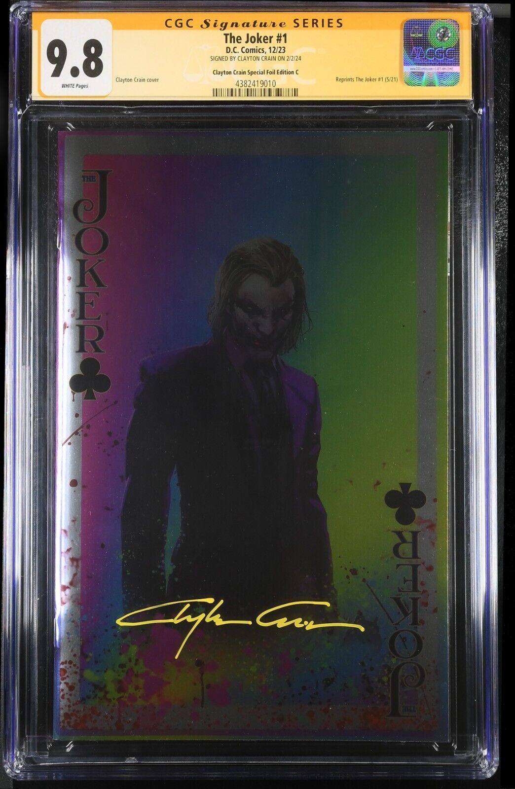 THE JOKER #1 - CLAYTON CRAIN FOIL SPECIAL EDITION C MEGACON 2024 SIGNED CGC 9.8