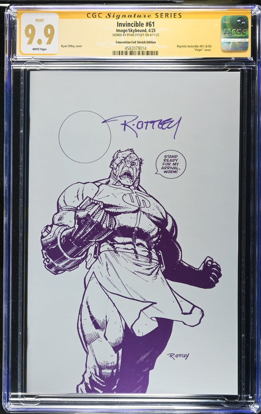 INVINCIBLE #61 - RYAN OTTLEY FOIL SKETCH VARIANT C2E2 EXCLUSIVE  SIGNED CGC 9.9