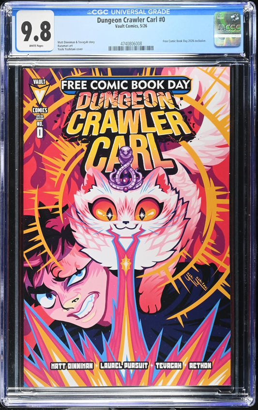 DUNGEON CRAWLER CARL #0 - YOSHI YOSHITANI FREE COMIC BOOK DAY EDITION CGC 9.8