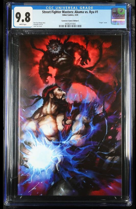 STREET FIGHTER MASTERS AKUMA VS RYU #1 - IVAN TAO VIRGIN VARIANT CGC 9.8