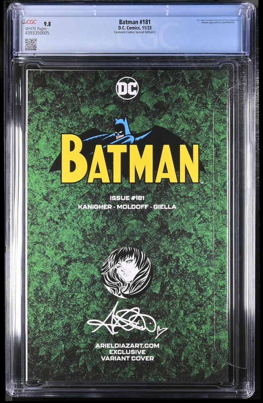BATMAN #181 - ARIEL DIAZ VIRGIN EXCLUSIVE EDITION POISON IVY EDITION C CGC 9.8