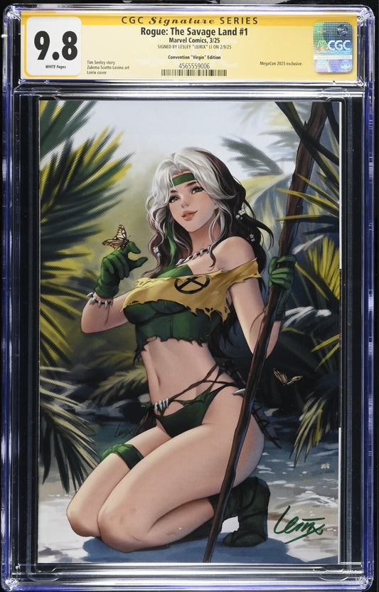 ROGUE THE SAVAGE LAND #1 - LEIRIX LI VIRGIN VARIANT MEGACON 2025 SIGNED CGC 9.8
