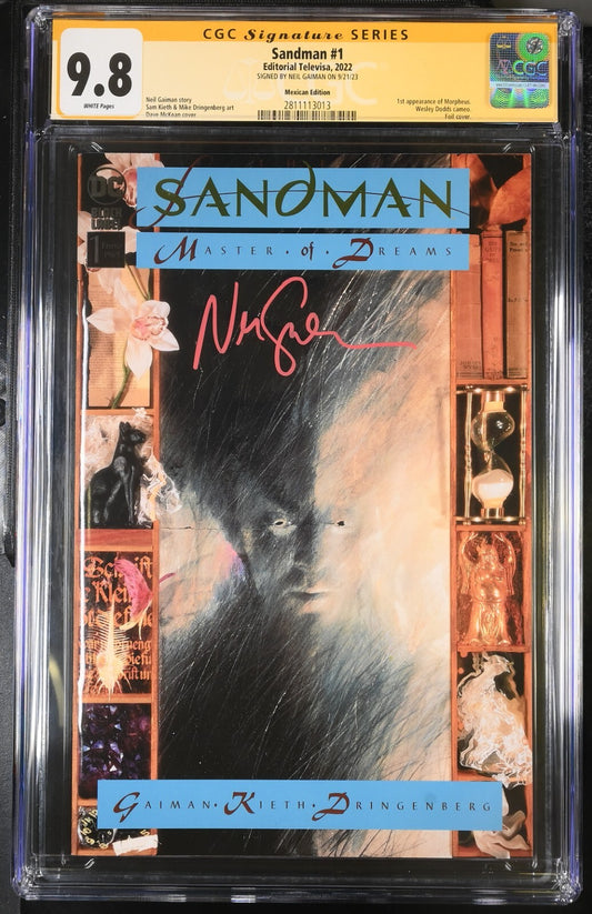 SANDMAN #1 - DAVE MCKEAN MEXICAN FOIL EDITION NEIL GAIMAN SIGNED CGC 9.8