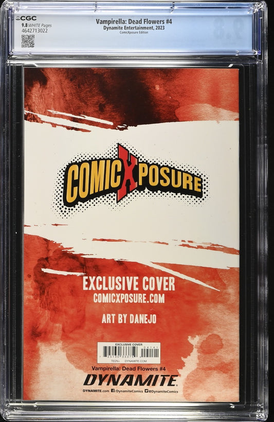 VAMPIRELLA DEAD FLOWERS #4 - DANEJO VIRGIN VARIANT EXCLUSIVE CGC 9.8