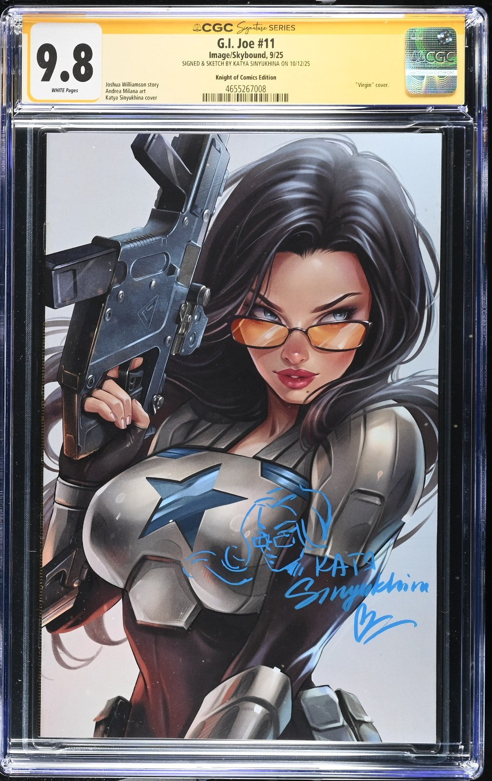GI JOE #11 - KATYA SINYUKHINA VIRGIN VARIANT NYCC 2025 SIGNED & SKETCH CGC 9.8