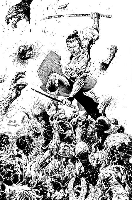 DEAD SAMURAI #8 - JIM LEE COVER D INC 1:10 B&W VIRGIN VARIANT