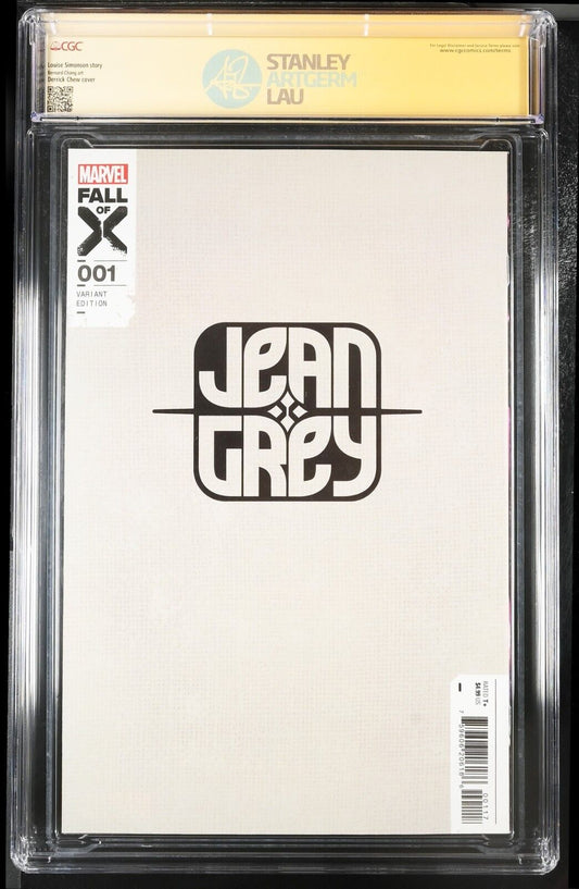 JEAN GREY #1 - DERRICK CHEW VIRGIN VARIANT EXCLUSIVE SIGNED CGC 9.8