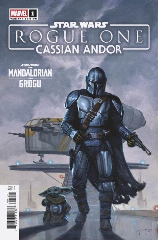 STAR WARS: ROGUE ONE – CASSIAN ANDOR #1 ERIK M. GIST MANDALORIAN & GROGU VARIANT
