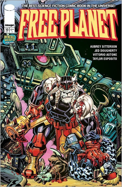 FREE PLANET #10 - JED DOUGHERTY COVER C INVINCIBLE TEAM UP VARIANT