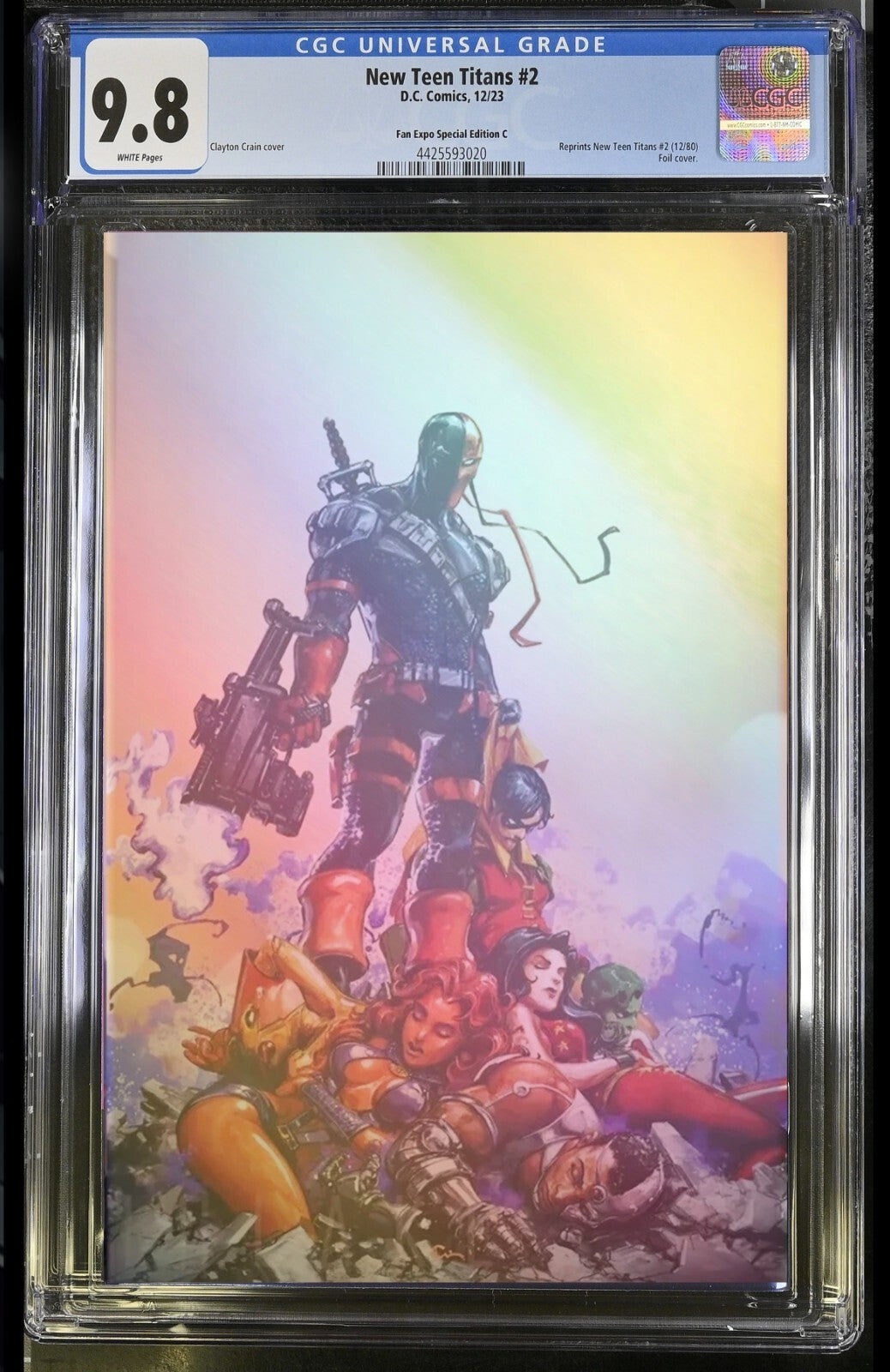 THE NEW TEEN TITANS #2 - CLAYTON CRAIN FOIL VARIANT MEGACON 2024 LTD 500 CGC 9.8
