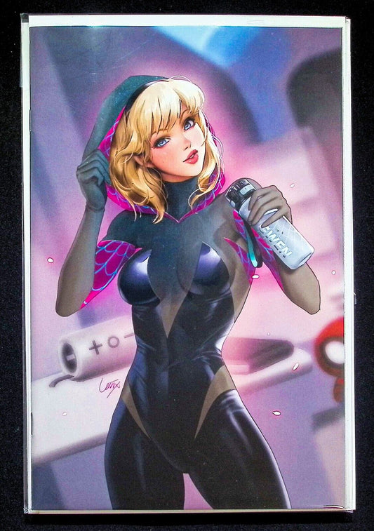 AMAZING SPIDER-MAN #32 - LEIRIX LI FOIL VIRGIN VARIANT NYCC 2023 SPIDER-GWEN NM+