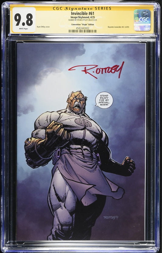 INVINCIBLE #61 - RYAN OTTLEY VIRGIN VARIANT C2E2 EXCLUSIVE  SIGNED CGC 9.8