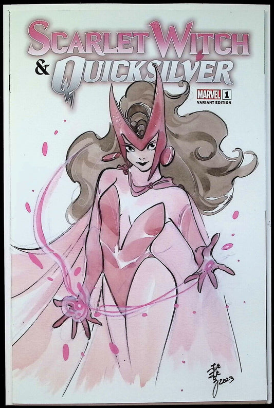 SCARLET WITCH & QUICKSILVER #1 - PEACH MOMOKO TRADE VARIANT MARVEL 2024 NM+