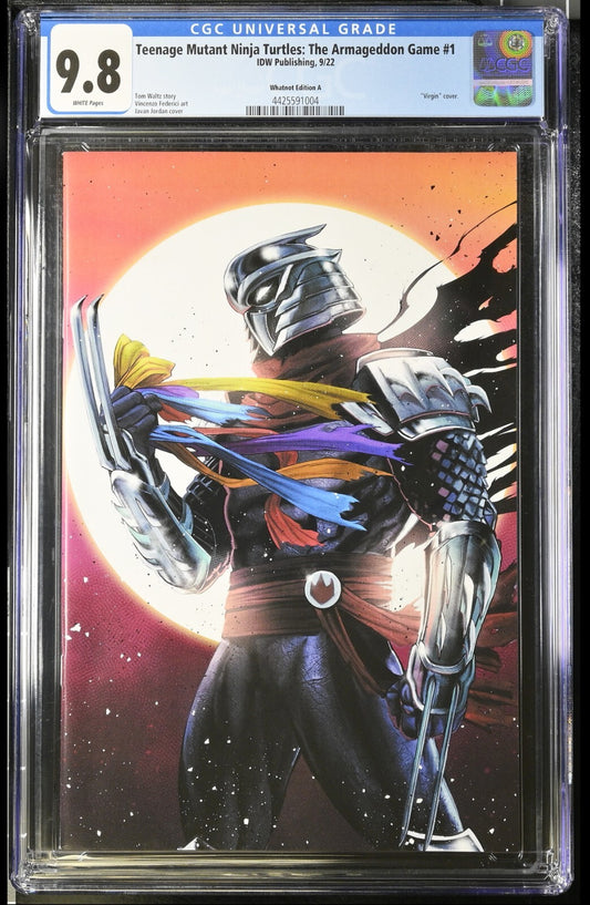 TMNT: THE ARMAGEDDON GAME #1 JAVAN JORDAN VIRGIN WHATNOT A CGC 9.8 NM/M