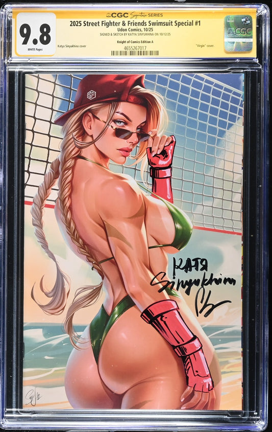 2025 STREET FIGHTER & SWIMSUIT SPECIAL #1 - SINYUKHINA SIGNED & SKETCH CGC 9.8