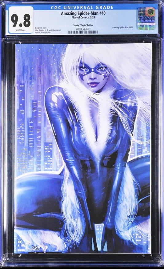 AMAZING SPIDER-MAN #40 NATHAN SZERDY VIRGIN VARIANT EXCLUSIVE BLACK CATCGC 9.8