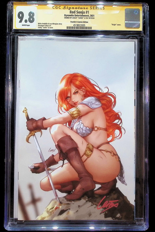 RED SONJA #1 - LESLEY LEIRIX LI EXCLUSIVE VARIANT SIGNED CGC 9.8