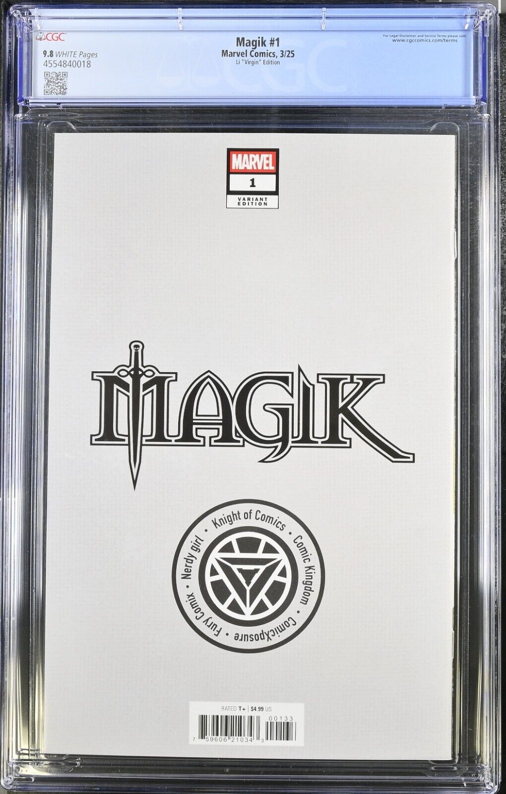 MAGIK #1 - LESLEY LEIRIX LI VIRGIN VARIANT EXCLUSIVE MARVEL 2025 CGC 9.8