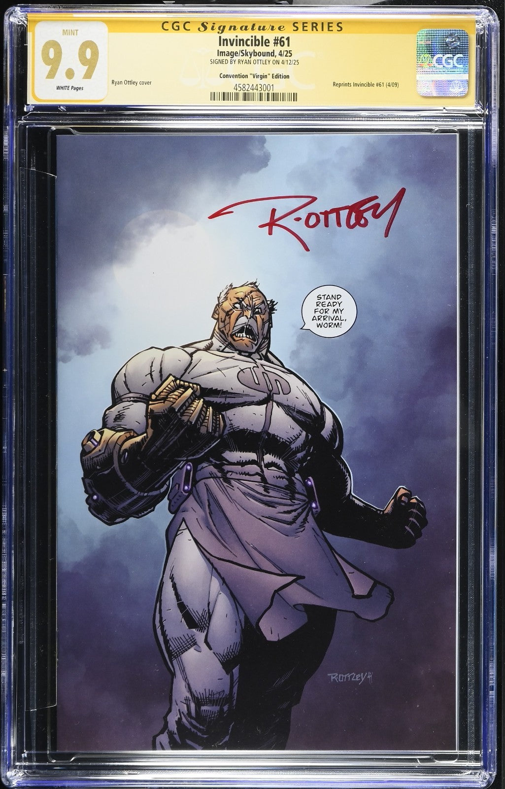 INVINCIBLE #61 - RYAN OTTLEY VIRGIN VARIANT C2E2 EXCLUSIVE  SIGNED CGC 9.9