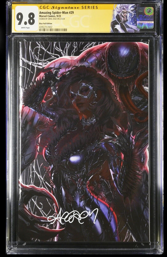AMAZING SPIDER-MAN #29 - ARIEL DIAZ FOIL VIRGIN EDITION VARIANT SIGNED CGC 9.8