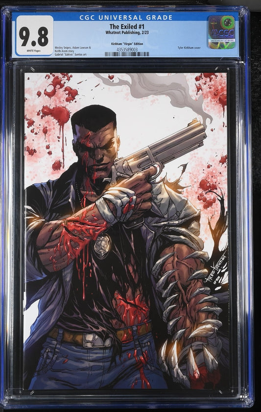 THE EXILED #1 - TYLER KIRKHAM BATTLE DAMAGE VIRGIN VARIANT CGC 9.8