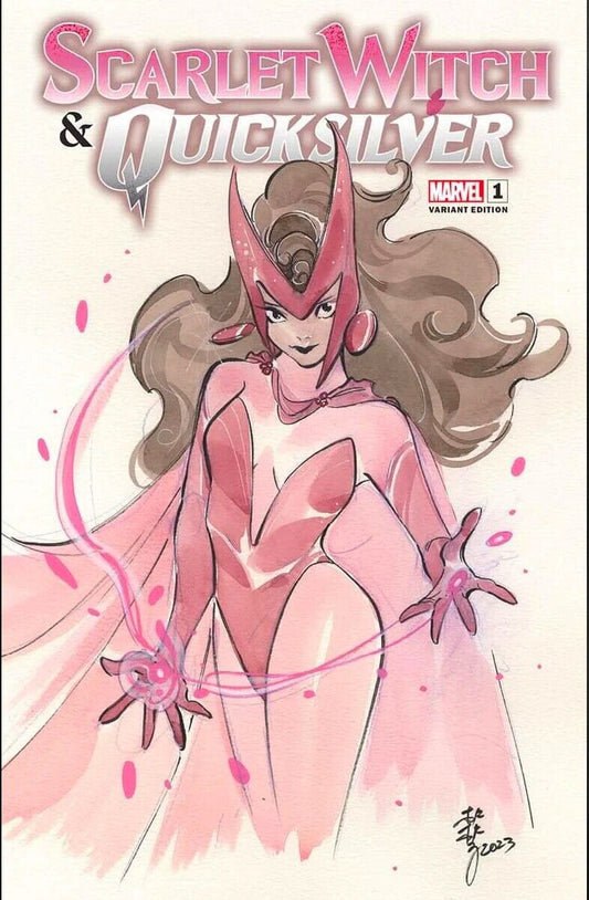 SCARLET WITCH & QUICKSILVER #1 - PEACH MOMOKO TRADE VARIANT MARVEL 2024 NM+