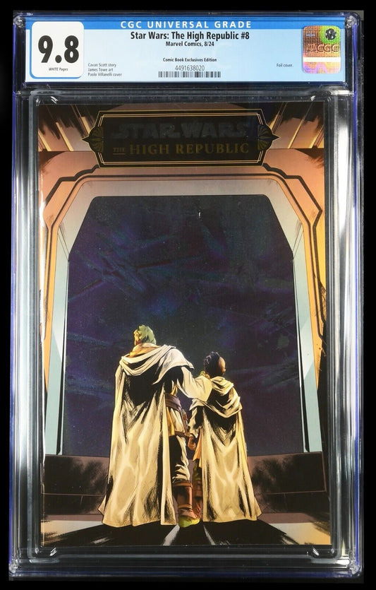 STAR WARS THE HIGH REPUBLIC #8 - PAOLO VILLANELLI FOIL VIRGIN EXCLUSIVE CGC 9.8