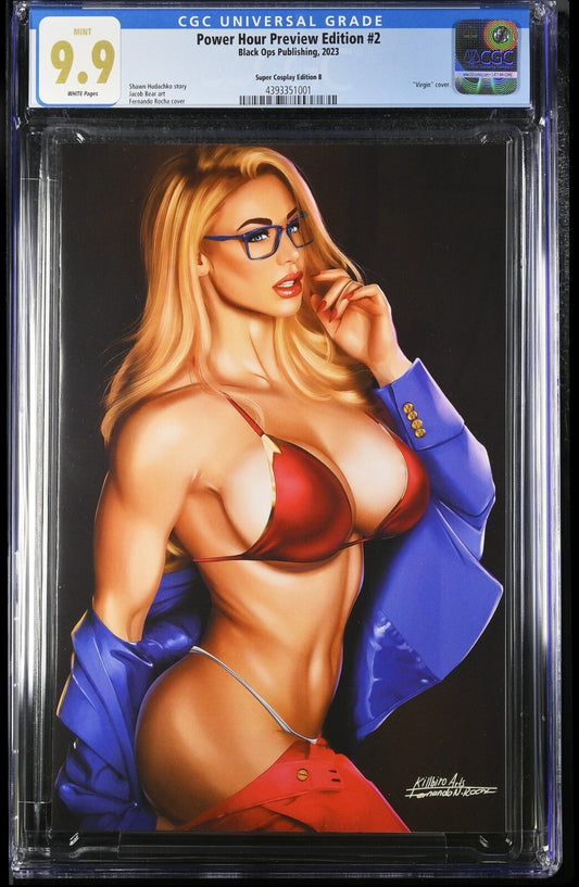 POWER HOUR PREVIEW EDITION #2 FERNANDO ROCHA VIRGIN SUPERGIRL COSPLAY CGC 9.9
