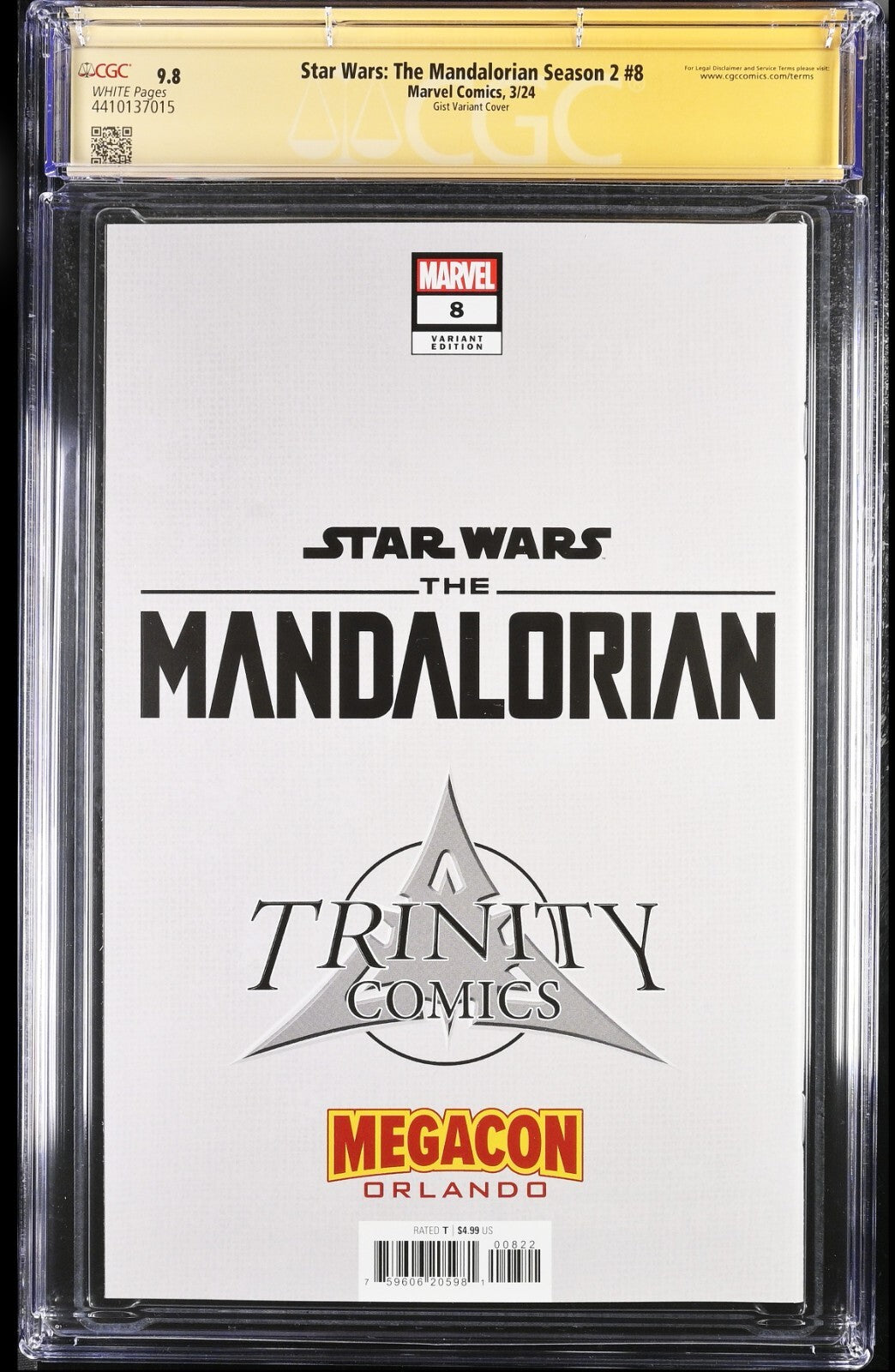 STAR WARS THE MANDALORIAN SEASON 2 #8 - E.M. GIST VIRGIN MEGACON SIGNED CGC 9.8